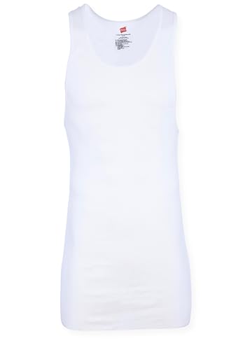 hanes mens tall 100 cotton ribbed tank tagless undershirts multipack