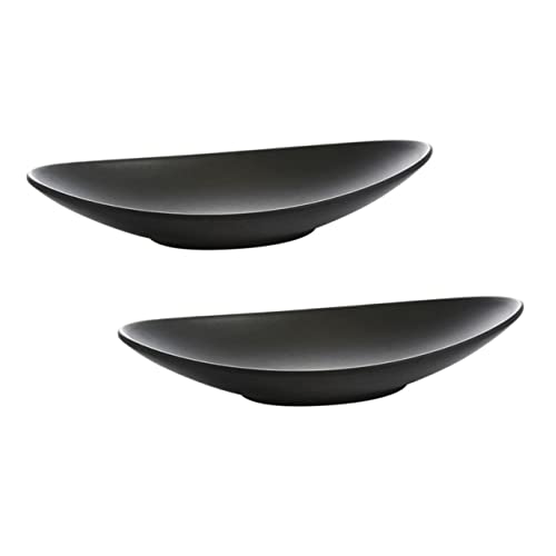 Set 4 platos melamina negro para sushi y postre miniatura 1