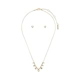 Nine West Box Set Color Dorado Forma Varias De Terminado Brillante Contenido 1 Par De Aretes Y 1 Collar para Mujer
