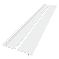 Silicone Stove Counter Gap Cover (2 Pack),Easy Clean Heat Resistant Wide & Long Kitchen Stove Gap Filler,Seals Spills Between Counters, Oven, Stovetops, Washing Machines, Washer, Dryer(25in, White)