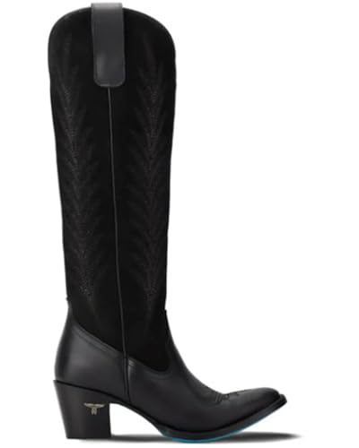 Lane Women's Jentry Suede Knee High Western Boot Round Toe - LB0538C 8 1/2 M US Jet Black2