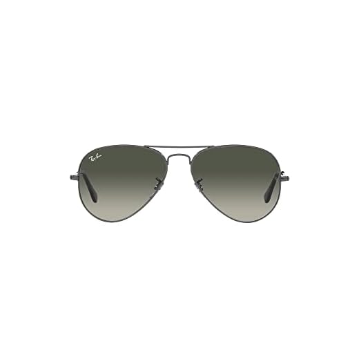 Óculos de Sol Ray-Ban Aviator Large Metal 0RB3025 004/71 Tam 58 / Chumbo - Lentes Cinza Gradiente