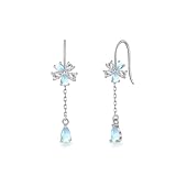 FH.bird フックピアス ムーンストーン レディース 桜 揺れる 6月誕生石 金属アレルギー対応 シルバー925 ピアス 花 和風 結婚式 誕生日 クリスマスプレゼント 女性 20代 30代 40代 （取り外し可能）