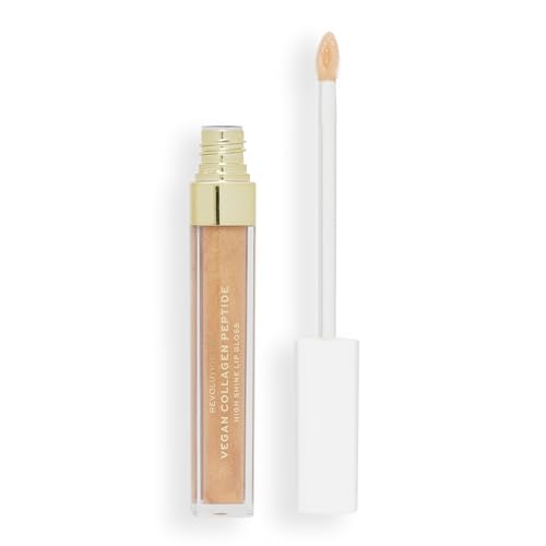 Image of Revolution Pro Vegan Collagen Peptide High Shine Lip Gloss, Nourish, Plump & Hydrate Lips With Hyaluronic Acid & Vitamin E, 4 ML (Pack of 1)