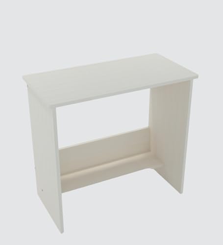 Image of SPECIALITY PANELS Modern Compact Study Desk, Walnut Brown, Engineered Wood, 80x40x74 cm, Space-Saving Design with Storage Shelf