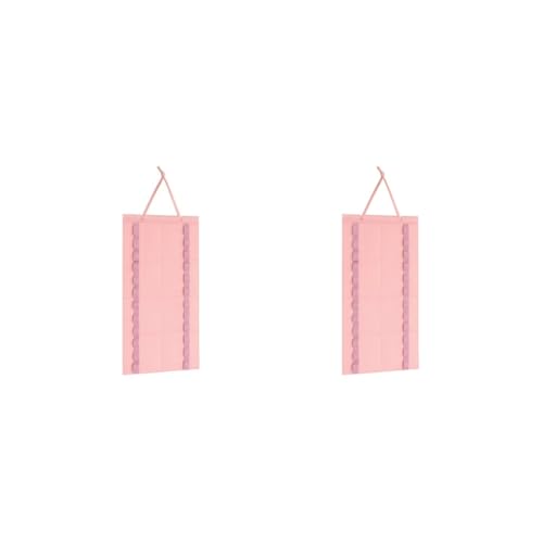 Siepificius Juego de 2 cinturones de fieltro organizador de artes marciales para estudiantes de artes marciales Muay y adultos, color rosa, 35 x 62 cm