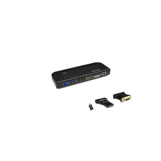 Diamond Multimedia Ultra Dock Dual Video USB 3.0/2.0 Universal Docking Station with Gigabit Ethernet, HDMI and DVI Outputs Audio Input and output for Laptop, Ultrabook, Macbook, Windows 10, 8.1, 8, 7, XP,Mac OS and Android 5.0 and higher. Display Link Certified, DL- 3900 Chip (DS3900V2),Black