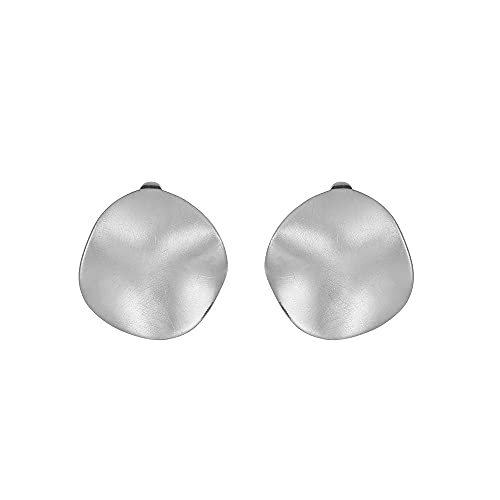 Aretes Vintage Redondos de Clip Sin Perforación Mezcla Oro y Plata