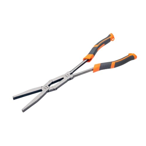 Double Joint Plier Anti Slip Long Handle Plier, for Industrial Construction, Extended Flat Mouth, Total Length 35cm