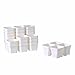 BangQiao 4.15" Plastic Square Flower Nursery Seedlings Pot/Planter/Container,Pack of 10 (L, White)