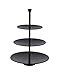 Produktbild Spetebo Metall Etagere schwarz 3-stöckig - 36 x 25 cm - Edelstahl Deko Servierplatte mit 3 Etagen - Etagenständer Dessert Snack Obst Muffin Ständer