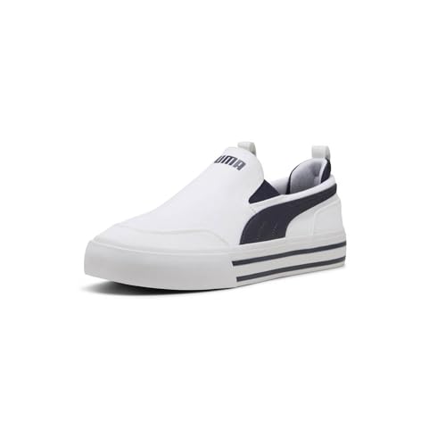 PUMA Men's Court Classic Vulc Slip ON Sneaker, White-New Navy, 11