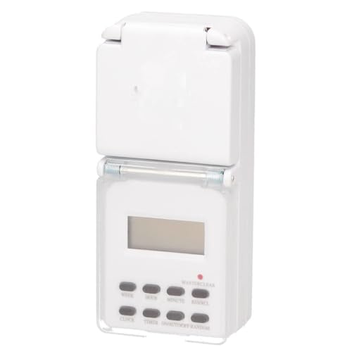 Temporizador Digital Exterior IP44 con Funciones programables, protección contra Agua, Ideal para controlar Dispositivos y Ahorrar energía.