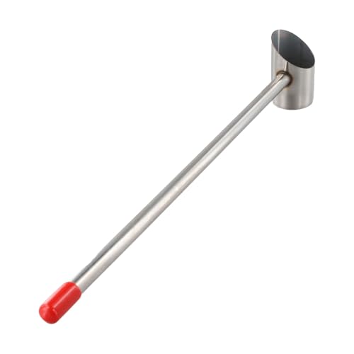 Lawnoval Cuchara de algodón de azúcar de acero inoxidable para máquina para malvaviscos para hacer, cuchara de azúcar reutilizable con mango ergonómico, pequeña/grande