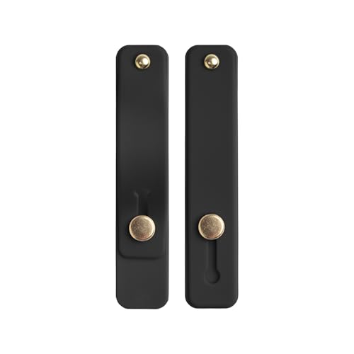 Gshield Suporte de mão para Celular Ring Socket de Silicone Vertical, Alça de mão Ajustável (Preto)