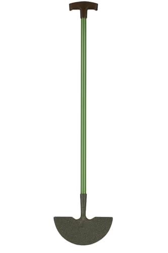 RANRHA Garden Lawn Edger Tool – Half Moon Edging Spade with T-Handle | Manual Steel Lawn Border Edger for Neat Edges | Rust-Resistant, 93cm Long, 22cm Wide Blade – Green