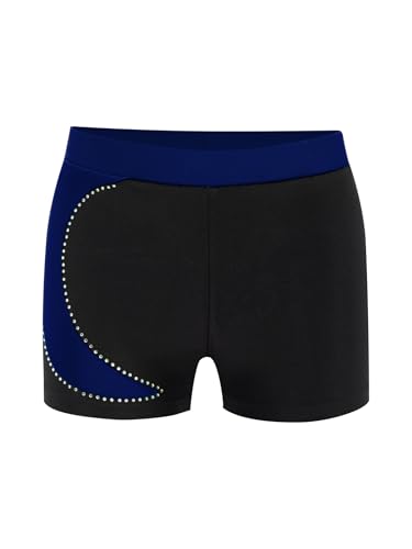 Kids Boys Color Block Gymnastics Shorts Sports Bottoms Spandex Dance Shorts Running Hot Pants