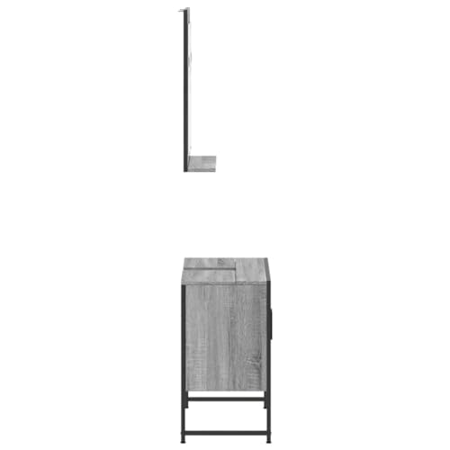 Muebles de baño de 2 piezas para renovar tu hogar con estilo gris 8
