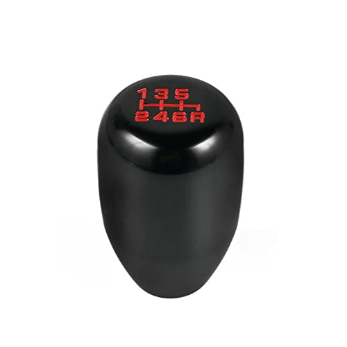 Universal 6 Speed Aluminum Manual Car Gear Stick Shift Knob Shifter Black Lever
