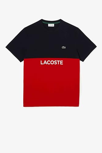 Lacoste T-Shirt Regular Fit Homme , Abysm/Red, S