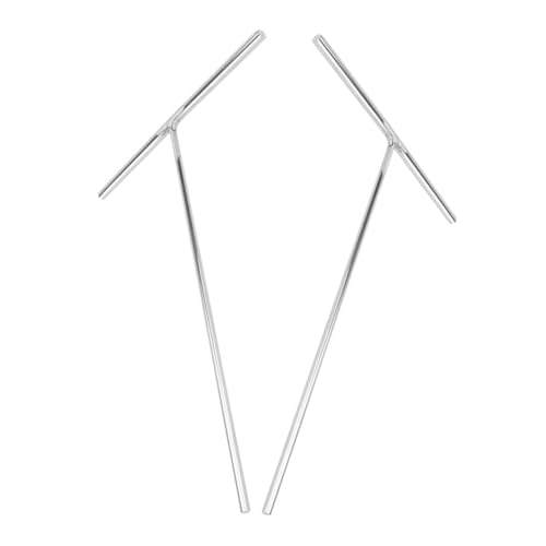 Alipis 2 Pezzi Crepiera in Acciaio Inox Raschietto per Torte A Forma di T E Raschietto per - Spatola da Cucina per Pancake E crêpe - Facile da Pulire