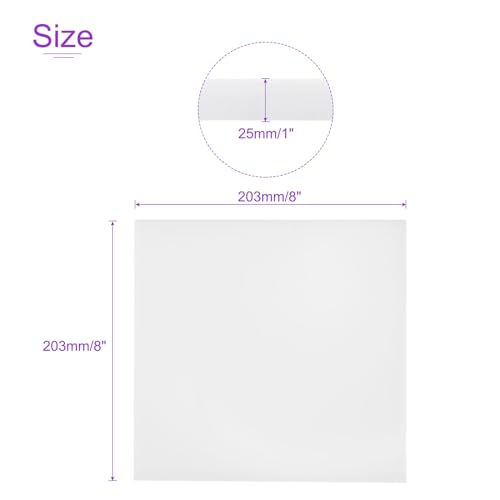 Image of DMiotech 8 x 8 x 1 Inch Plastic UHMW Sheets, Ultra High Molecular Weight Polyethylene, Opaque White Polyethylene Board for Automotive, Chemical, Manufacturing, DIY Home Kitchen