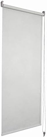 funky gadgets Thermal Blackout Roller Blind Trimmable UV-resistant colour coded fabric Bracket Included (Grey 120 x 165 cm)