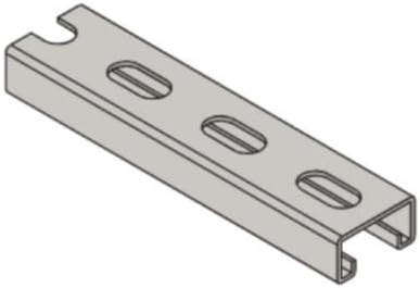 1-5/8" x 13/16" Low Profile 14 Gauge Metal Strut Channel (Standard Slotted Back, 5' Feet Long)