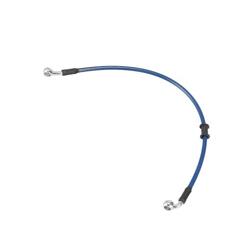 Tubo de manguera de aceite de freno de 50 cm Motoforti de acero inoxidable trenzado en color azul 2
