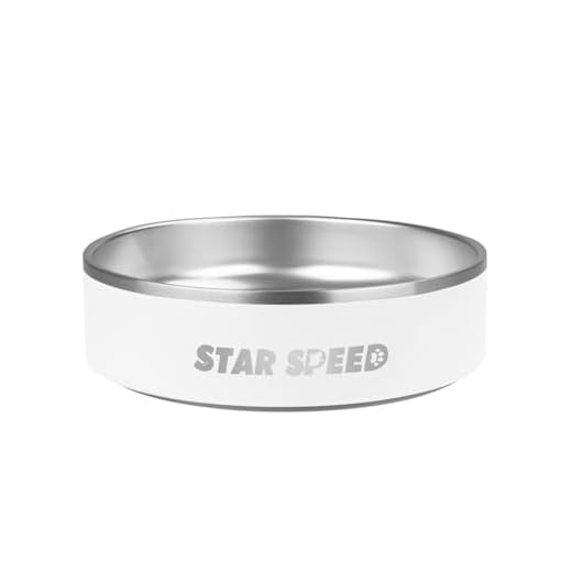 StarSpeed 24oz Stainless Steel Dog Bowls with Rubber Bottom Non-Slip Double Wall Metal Outdoor Dog Food and Water Bowls Weighted Insulated Pet Feeding Bowl for Small,Medium Sized Dogs or Cats