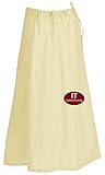 Indian Trendy Sari Petticoat Cotton Stitched Adjustable Waist Saree Underskirt Lining Skirt, Cream, One Size