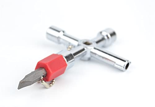 Llave triangular de ascensor multifunción para abrir válvulas y gabinetes de luz 3