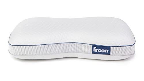 Liroon Almohada Cervical Viscoelástica, Ergonómica, Hipoalergénico y Transpirable, Visco-Carbono Perforado