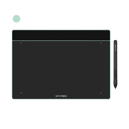XP-PEN Deco Fun L Mesa Digitalizadora 10x6 Polegadas Tablet Digital com 8192 Níveis de Pressão Caneta Passiva Sem Bateria para desenho digital, animação, ensino online (Verde)