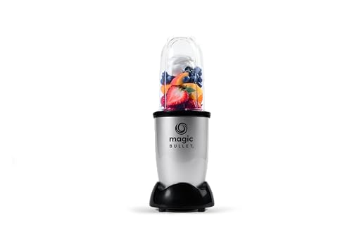Magic Bullet Blender Kielichowy, Srebrny/Czarny, 25,5 x 14 x 26 cm