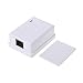 JAGTRADE Cat5e 8P8C RJ45 8P8C HM-HB01 Model UTP Unshielded Single Port Desktop Mount Box Module Wall Coupler Adapter