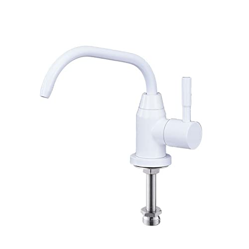 Grifo De Osmosis Inversa Blanco Solo Agua Fría Acero Inoxidable Giratorio Un Orificio Grifo Agua Potable Cocina-D Grifo De Osmosis Inversa Blanco Solo Agua Fría Acero Inoxidable Giratorio Un Orificio Grifo Agua Potable Cocina-D