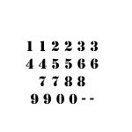 1 inch Stencil Font Number Stencil Set | 10 mil | Paint Stencils for Wall Signs, Papercraft, Labels, DIY