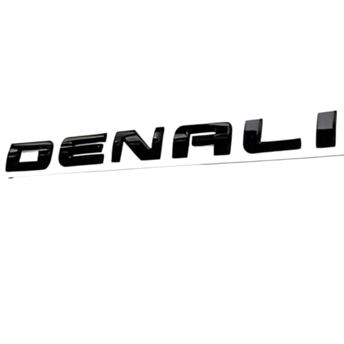 Image of Denali 1-PC Black Nameplate Emblem HD Badge for GMC Yukon & Sierra 2007-2020 Models - Genuine Replacement Emblem