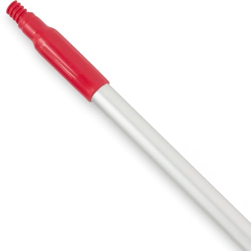 Image of SPARTA Adjustable Aluminum Broomstick, 48 inch Mop and Broom Handle Replacement with Color-Coded System for Environments with Harsh Cleaning Agents, Aluminum, 48 Inches, Red, (Pack of 12)