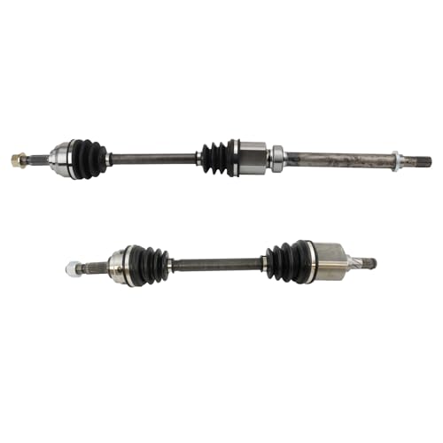 Image of TRQ Front Driver and Passenger Side CV Axle Assembly Set 2 Piece Compatible with 2009-2014 Nissan Cube CVT 2007-2011 Versa CVT 2012 Versa S SL 1.8L