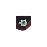 Gixaxak Anello da donna placcato in oro bianco 18 carati con gemma quadrata verde smeraldo verde topazio zaffiro taglio zirconia cubica fedi nuziali da donna, US Code 6, Pietre preziose, oro bianco