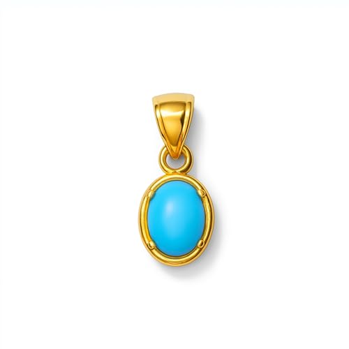 Collier turquoise argent 925 femme avec pendentif minimaliste délicat ovale