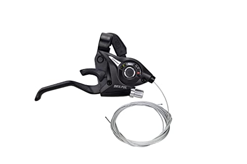 Zukka Shimano St-Ef51 3X8 Speed Bike Shifter Lever 24 Speed Shift Lever With Gear Indicator And V Brake Cable For Mountain Bicycle Commuter Bike Kids Bike With Grips(Pair) #TOP3