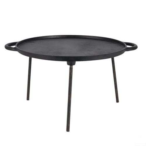 Three Leg Barbecue Plate, Large Flat Bottomed Oven Barbecue Grill, 34Cm Three Leg Baking Plate Suitable For Outdoor Barbecue And Dining