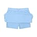 Girls School Uniform Skirt with Built in Shorts Kids Summer Elastic Waist Skorts Shorts with Pockets 5-15 Years Blue