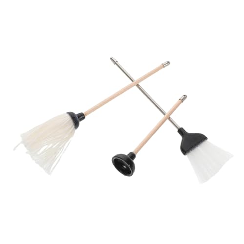 BESPORTBLE Miniature Mop Broom Set for Dollhouse Mini Cleaning Accessories Kit Realistic Miniature Bathroom Set for Dollhouse Decor