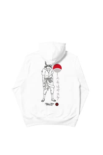 Sweatshirt à capuche Sasuke Sharingan mixte noir en coton