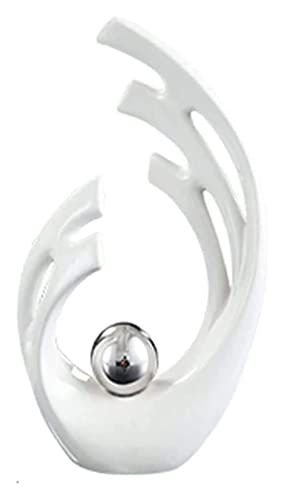 Statue de bureau en céramique haut de gamme au design abstrait d'ailes pour mobilier