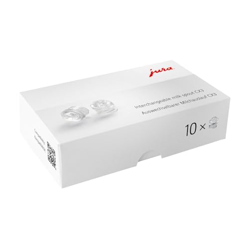 JURA original - Auswechselbarer Milchauslauf CX3 für One-Touch Vollautomaten - TÜV-zertifizierte Hygiene - 10er-Pack - 72228